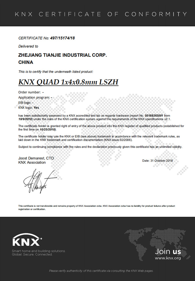 KNX certification